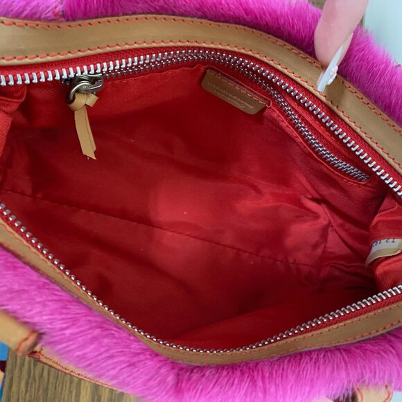 Dooney & Bourke Vintage Baby Satchel in Pink Calf Hair - Picture 6 of 6